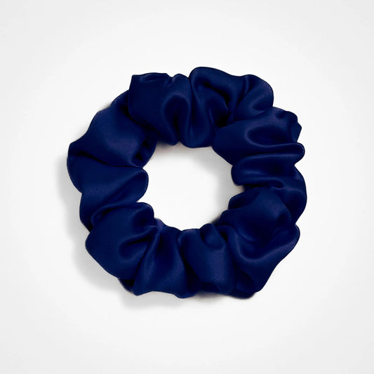Zijden Scrunchie – Marineblauw