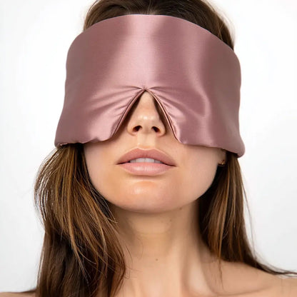 Zijden Slaapmasker met Wimperbescherming – Roségoud