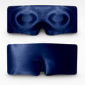 Zijden Slaapmasker met Wimperbescherming – Marineblauw