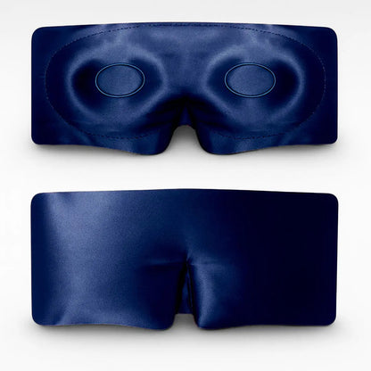 Zijden Slaapmasker met Wimperbescherming – Marineblauw