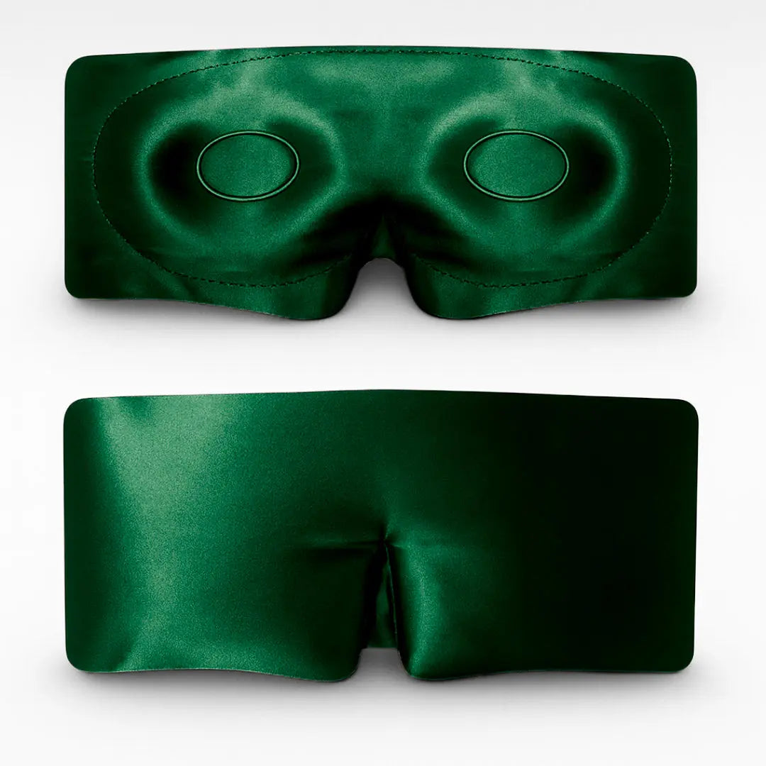 Zijden Slaapmasker met Wimperbescherming – Groen