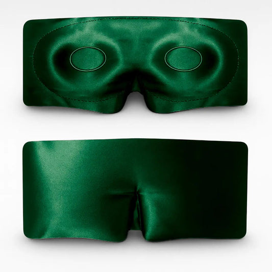 Zijden Slaapmasker met Wimperbescherming – Groen