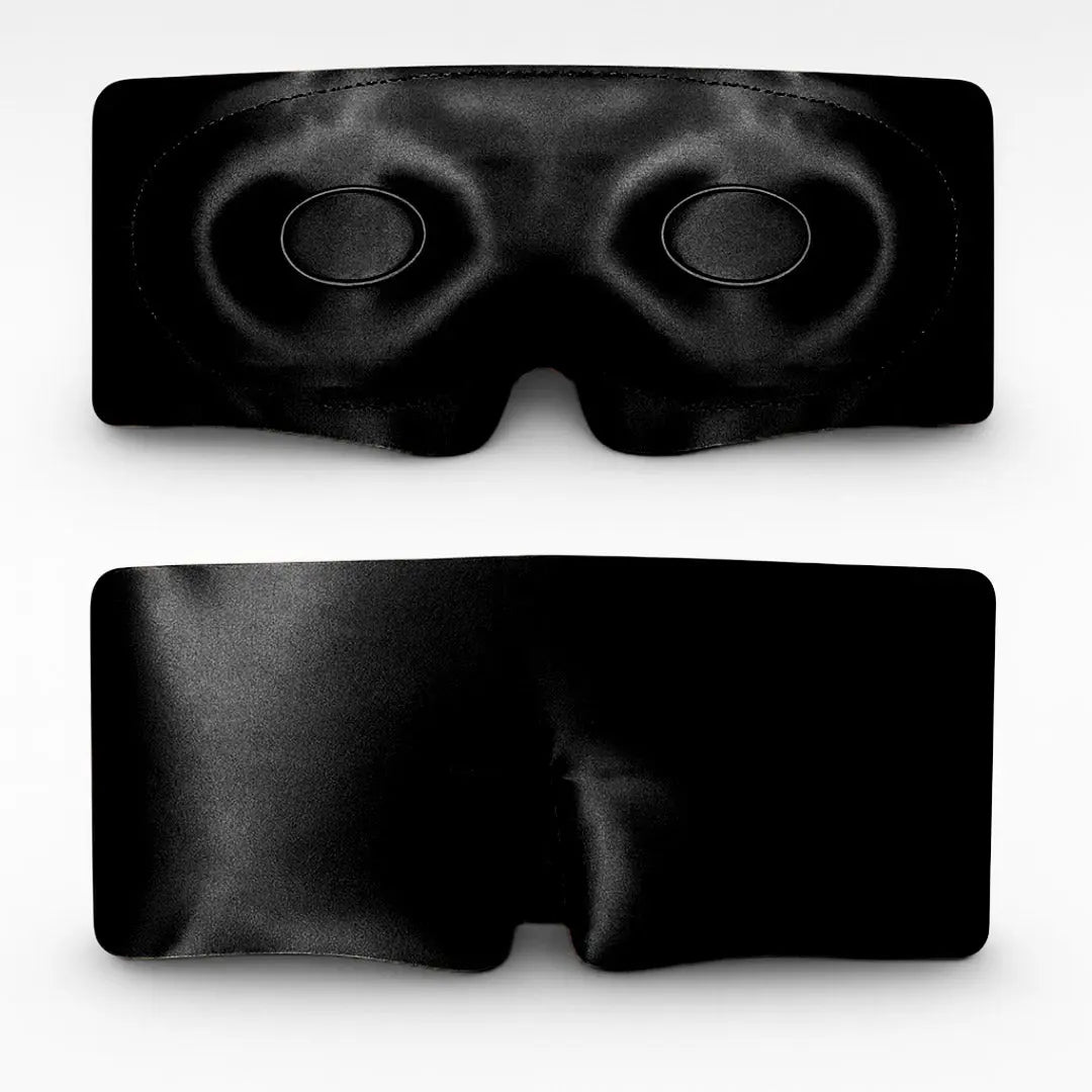 Zijden Slaapmasker met Wimperbescherming – Zwart