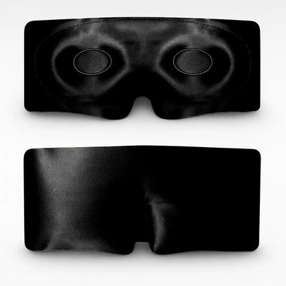 Zijden Slaapmasker met Wimperbescherming – Zwart
